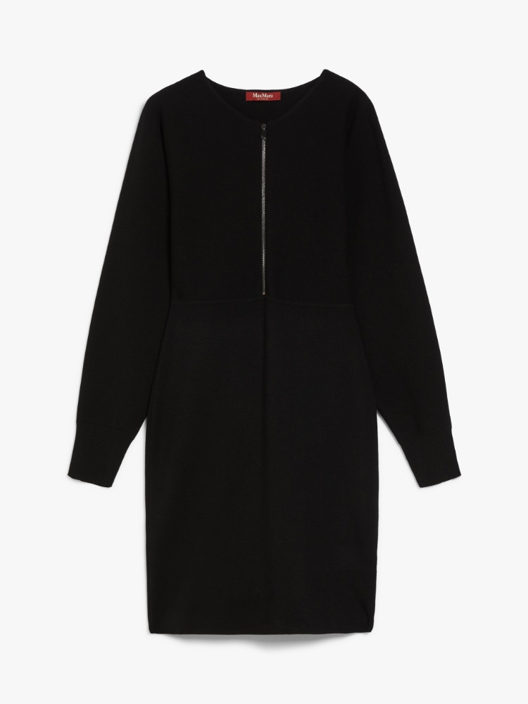 Wool and viscose knit dress - 黑色 - Marina Rinaldi