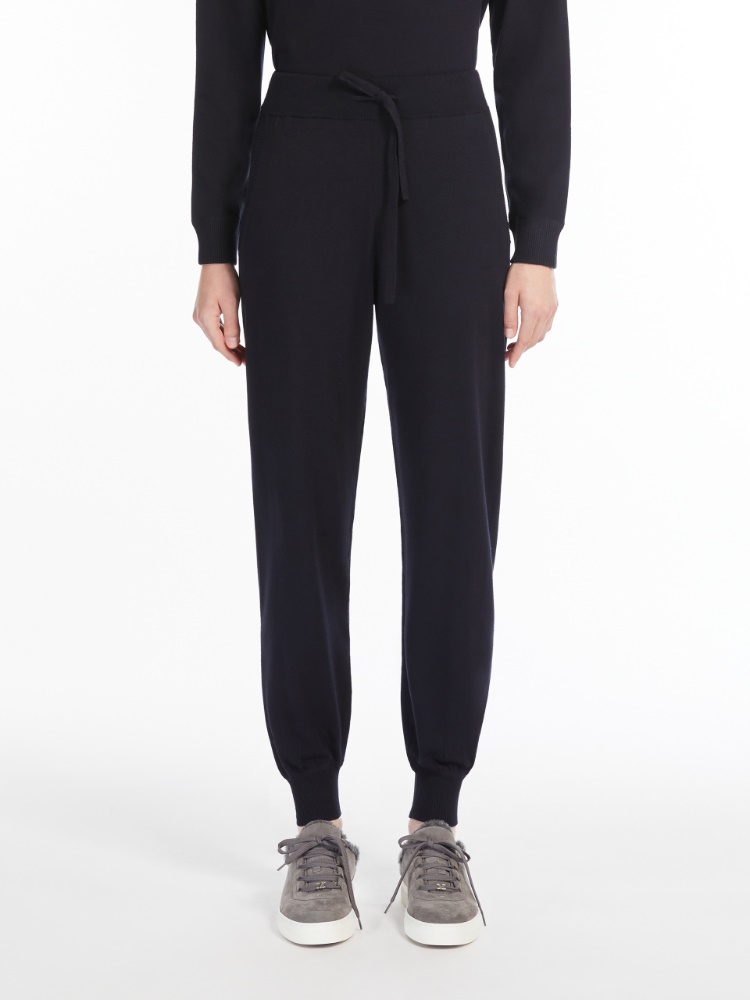 Stretch viscose yarn joggers - 蓝色 - Marina Rinaldi - 2
