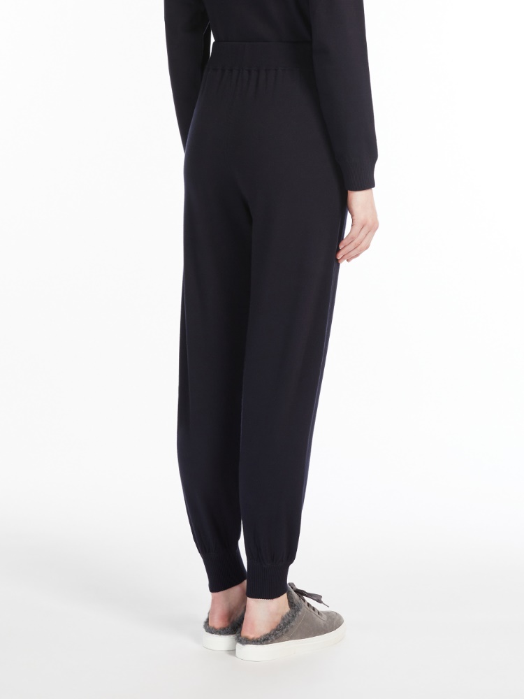 Stretch viscose yarn joggers - 蓝色 - Marina Rinaldi - 3