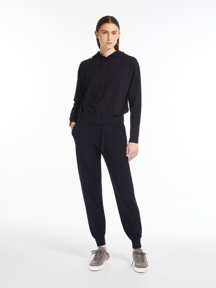 Stretch viscose yarn joggers - 蓝色 - Marina Rinaldi - 2