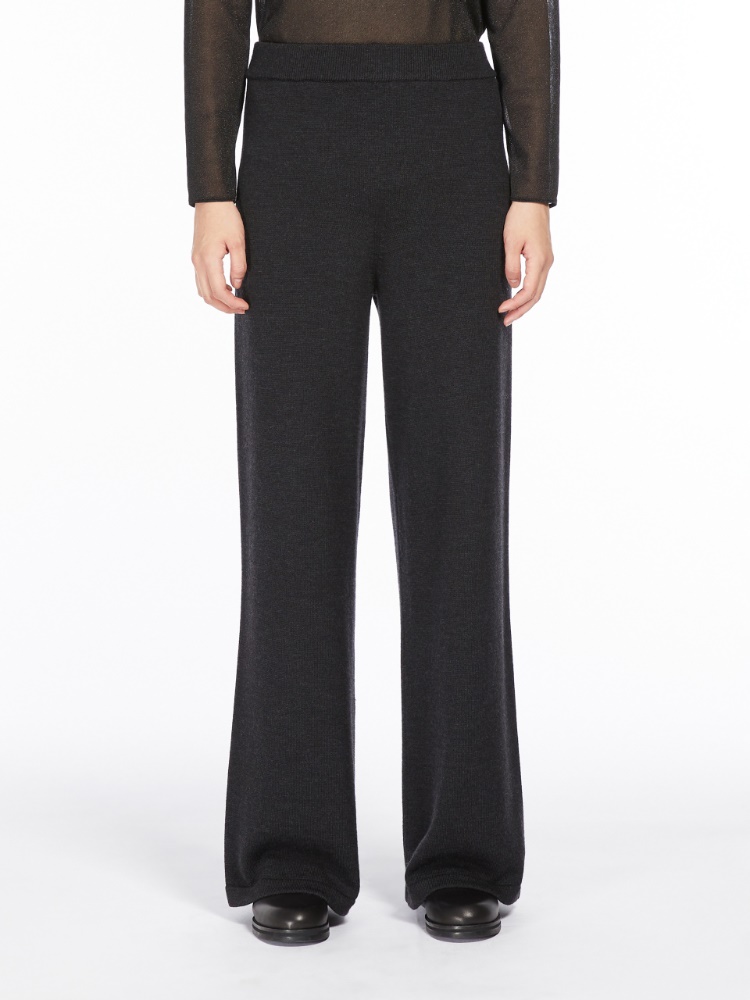 Straight wool trousers - 深灰色 - Marina Rinaldi - 2