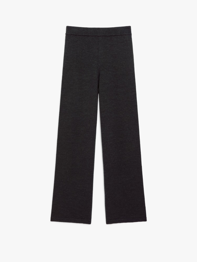 Straight wool trousers - 深灰色 - Marina Rinaldi