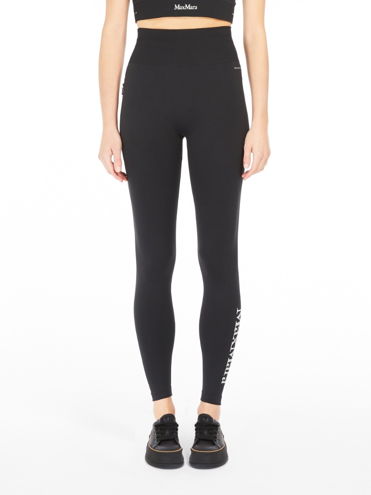 Technical fabric leggings - 黑色 - Marina Rinaldi - 2
