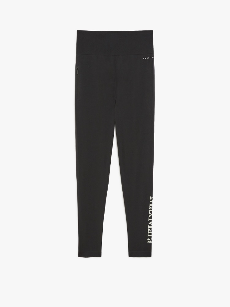 Technical fabric leggings - 黑色 - Marina Rinaldi - 6