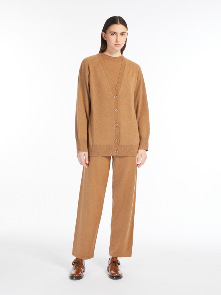 Wool and cashmere V-neck cardigan - 褐色 - Marina Rinaldi - 2