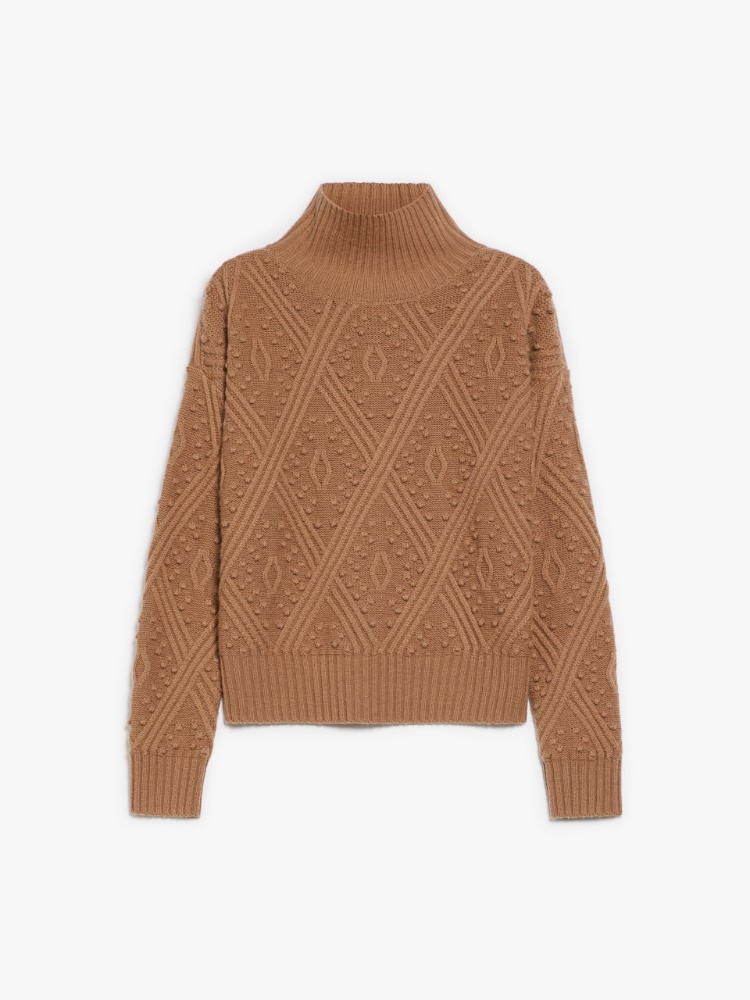 Cashmere-blend argyle jumper - 驼色 - Marina Rinaldi - 6