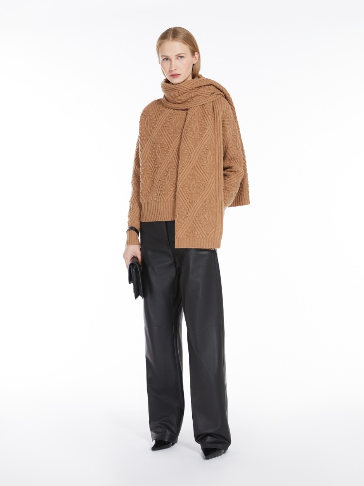 Cashmere-blend argyle jumper - 驼色 - Marina Rinaldi - 2