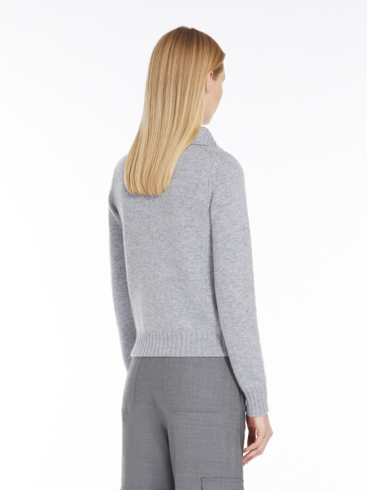 Cashmere-blend jumper with zip - 灰色 - Marina Rinaldi - 3