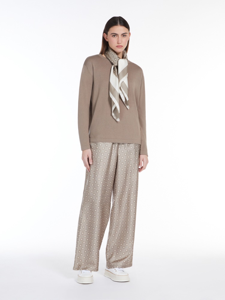 Silk and cotton yarn jumper - 米色 - Marina Rinaldi - 2