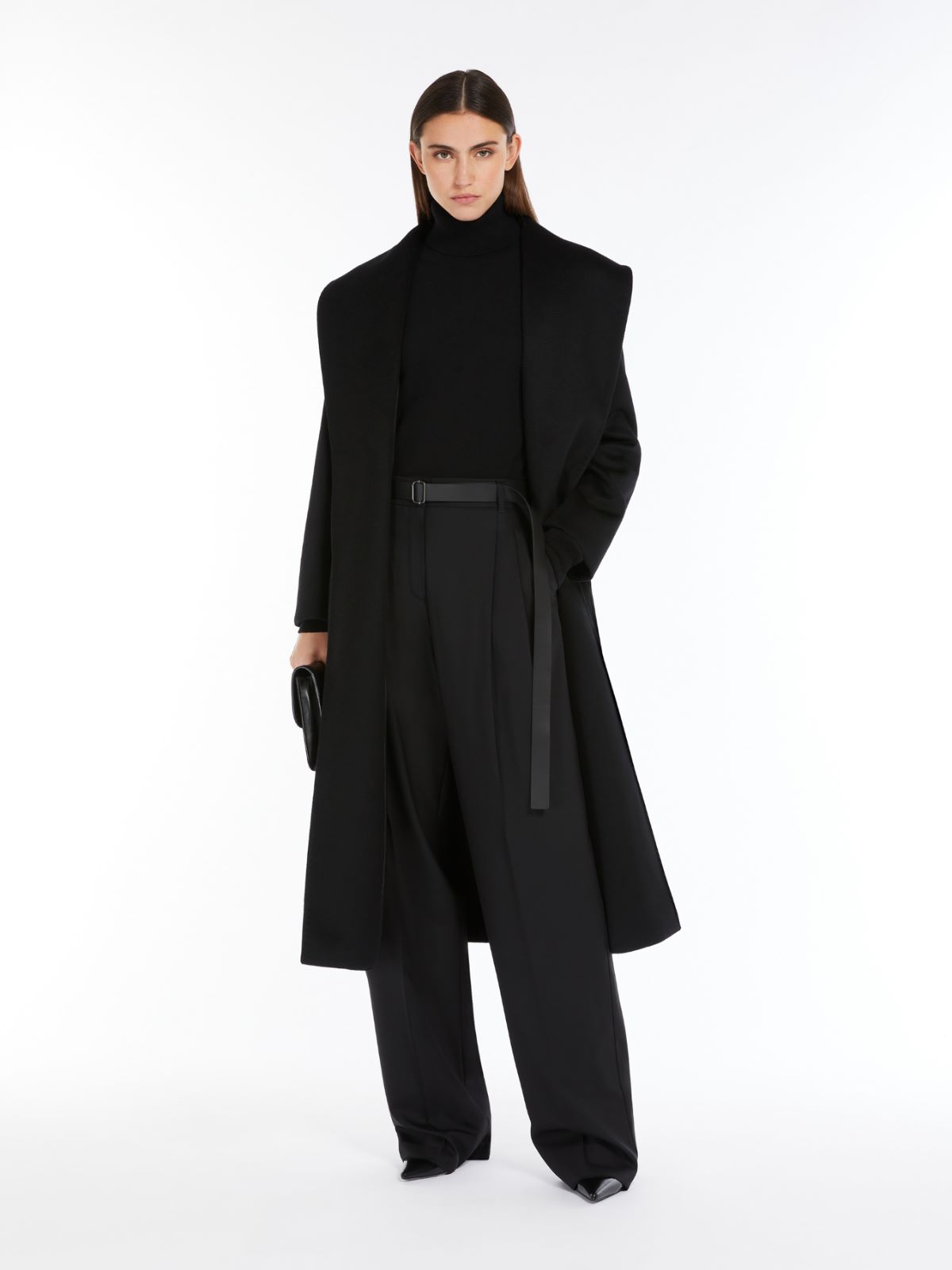 Cashmere polo-neck jumper - 黑色 - Marina Rinaldi