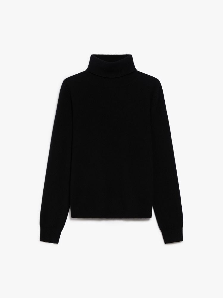 Cashmere polo-neck jumper - 黑色 - Marina Rinaldi