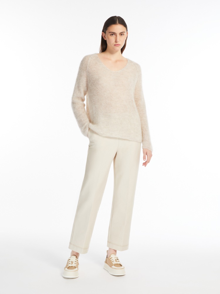 Mohair yarn jumper - 米色 - Marina Rinaldi - 2