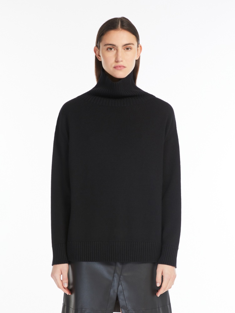 Soft wool knit jumper - 黑色 - Marina Rinaldi - 2