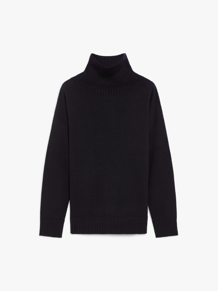 Soft wool knit jumper - 黑色 - Marina Rinaldi