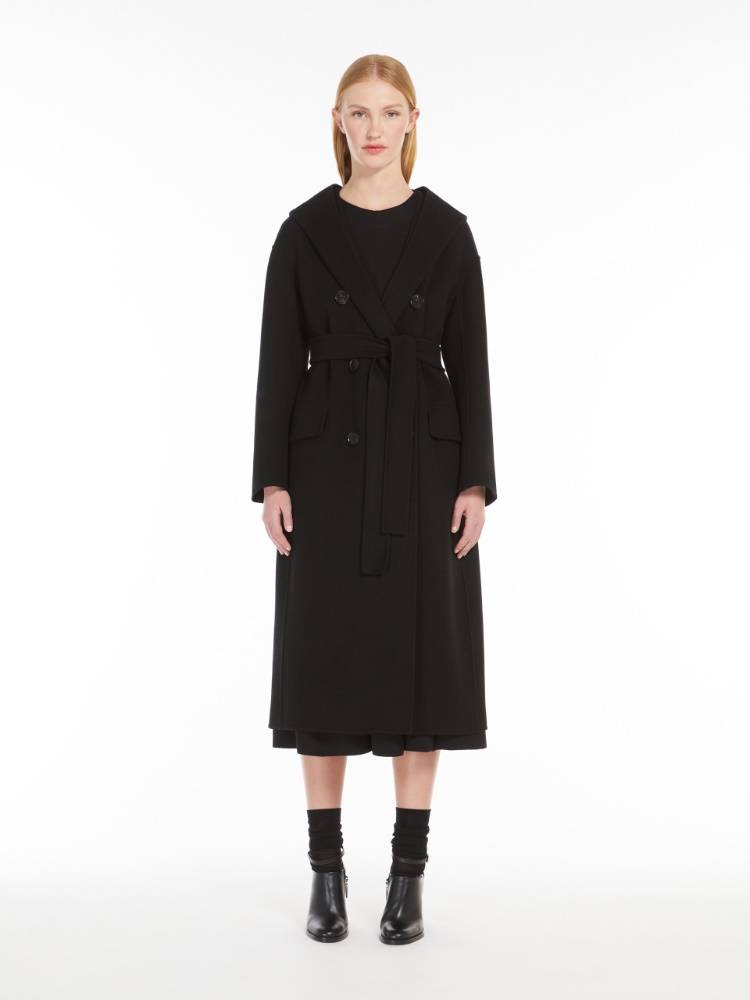 Wool double-breasted coat - 黑色 - Marina Rinaldi - 2