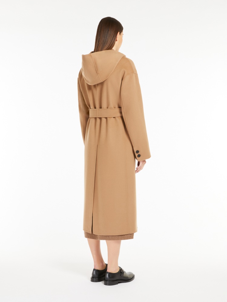 Wool double-breasted coat - 驼色 - Marina Rinaldi - 3