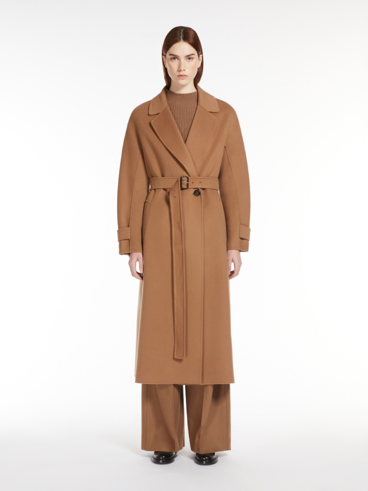 Flared wool coat - 驼色 - Marina Rinaldi - 2