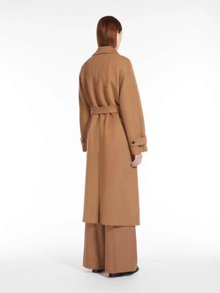 Flared wool coat - 驼色 - Marina Rinaldi - 3