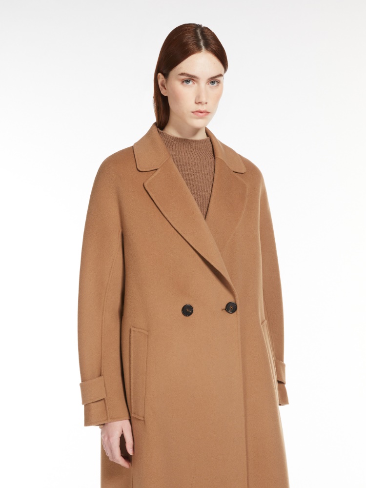 Flared wool coat - 驼色 - Marina Rinaldi - 4