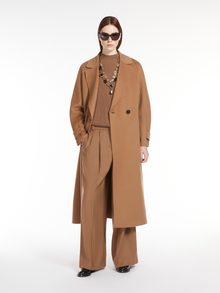 Flared wool coat - 驼色 - Marina Rinaldi - 2