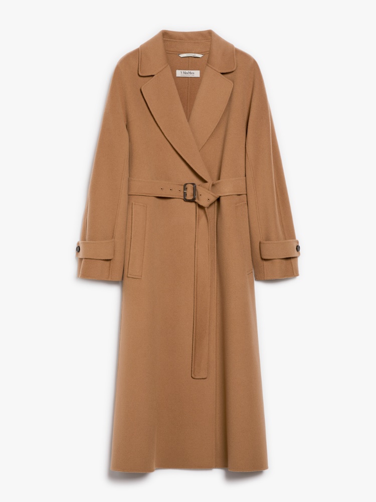 Flared wool coat - 驼色 - Marina Rinaldi