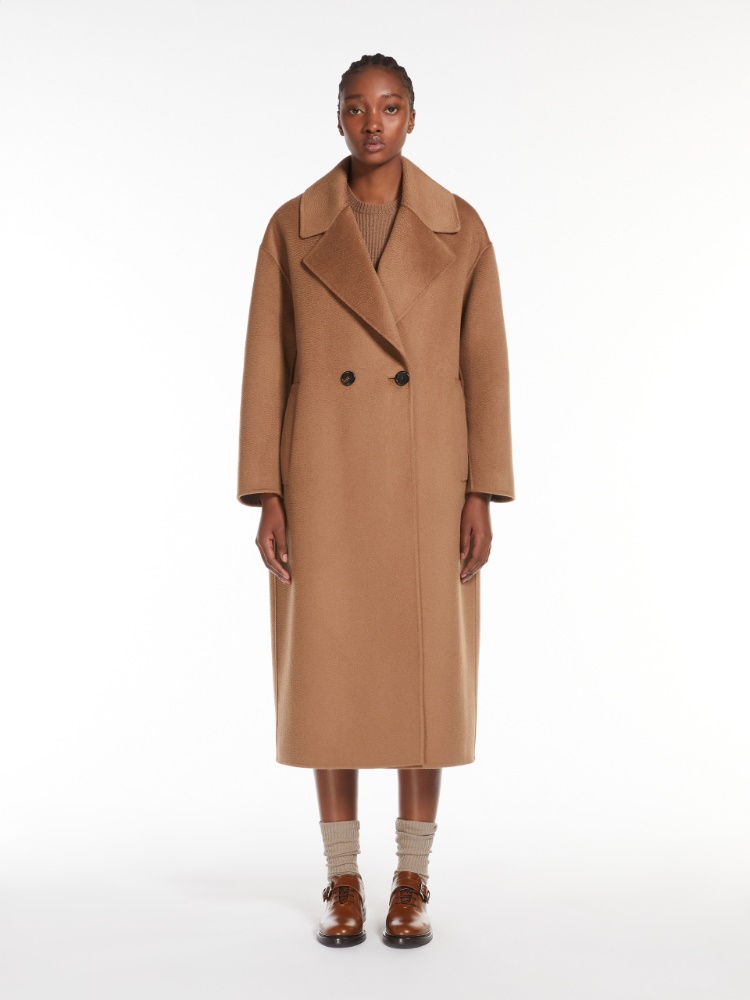 Double-breasted wool and cashmere coat - 驼色 - Marina Rinaldi - 2
