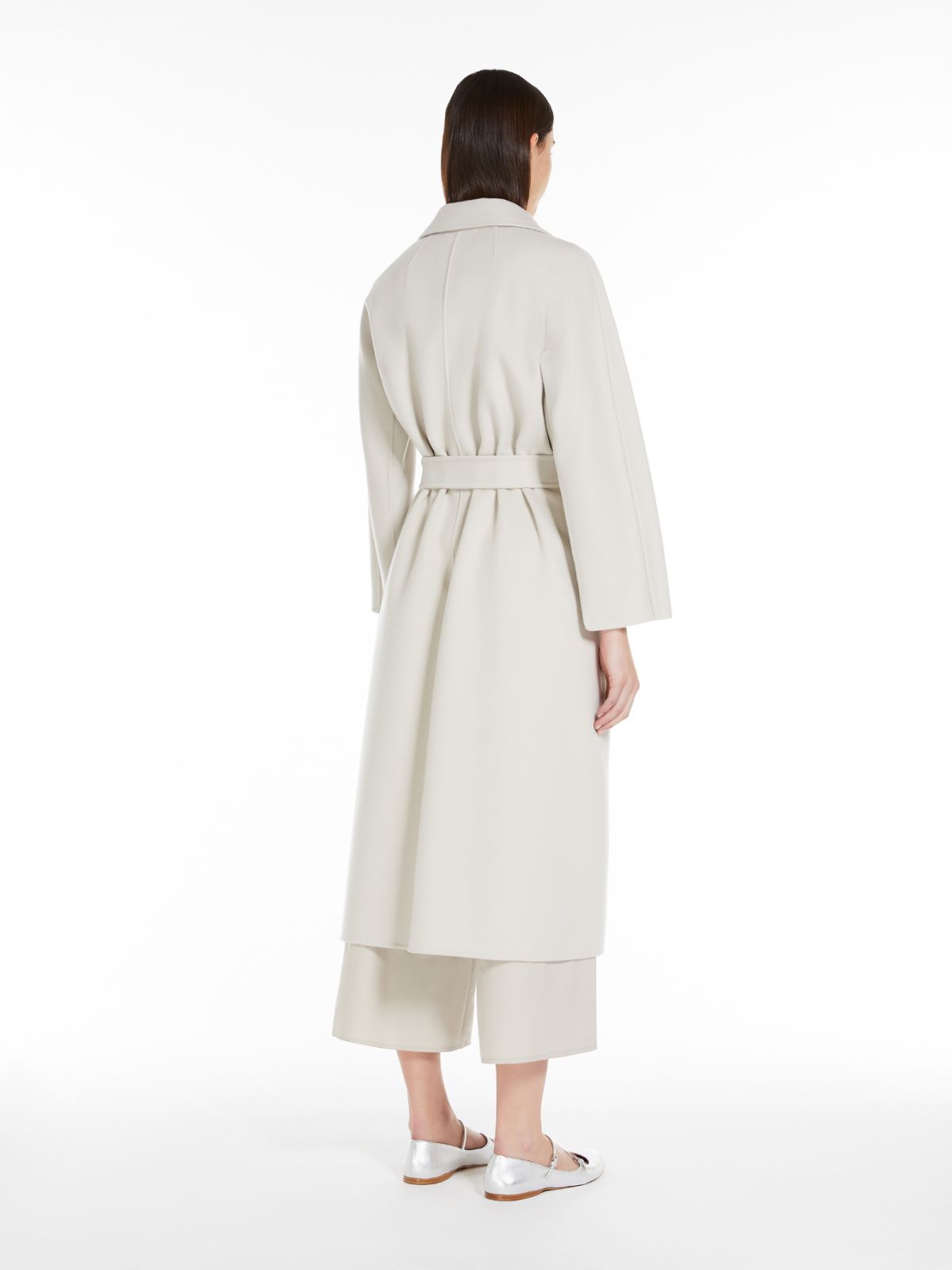 Wool midi coat - 亮灰色 - Marina Rinaldi - 3