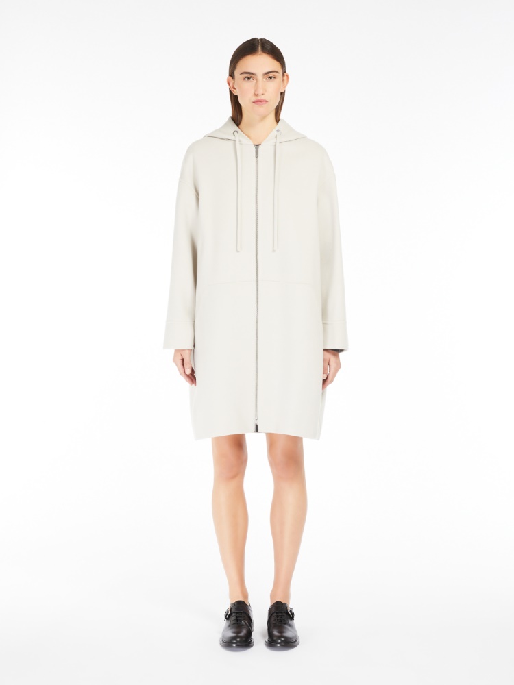Wool coat with hood - 亮灰色 - Marina Rinaldi - 2