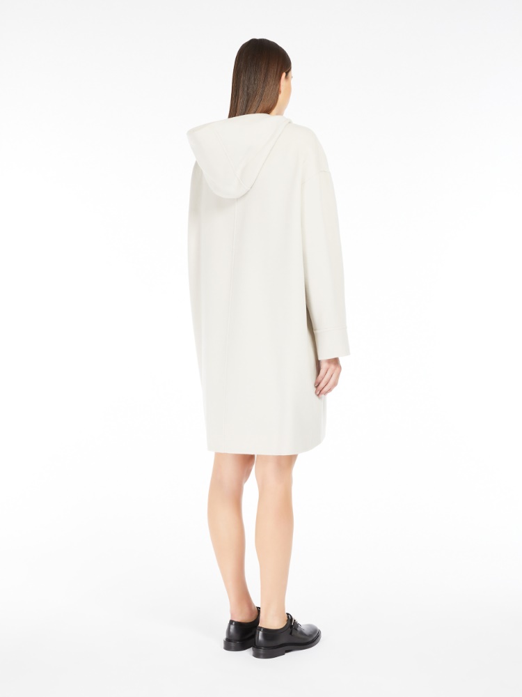 Wool coat with hood - 亮灰色 - Marina Rinaldi - 3