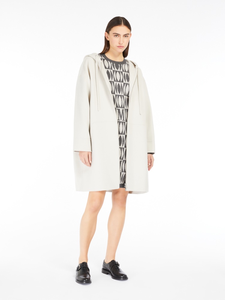 Wool coat with hood - 亮灰色 - Marina Rinaldi - 2