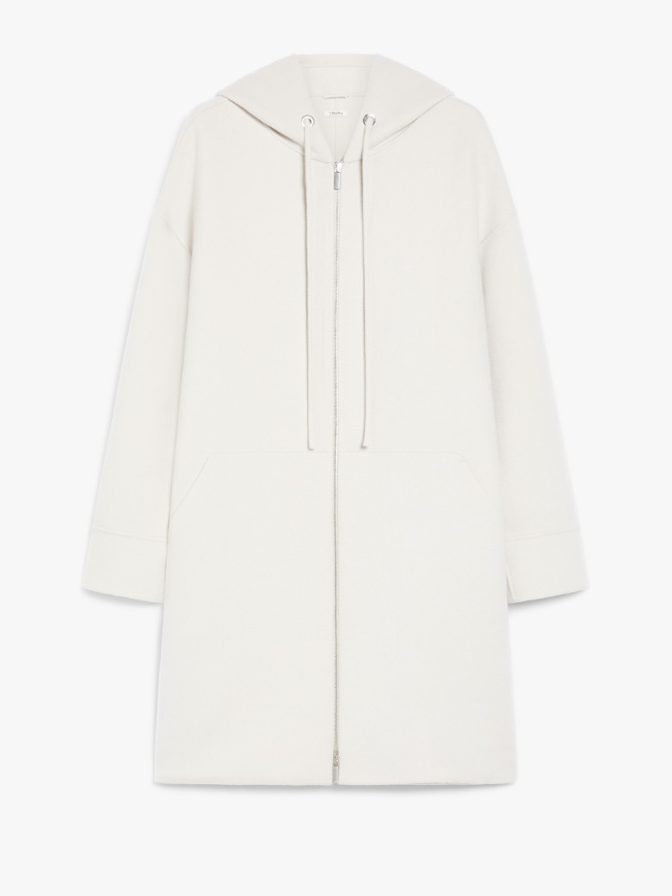 Wool coat with hood - 亮灰色 - Marina Rinaldi