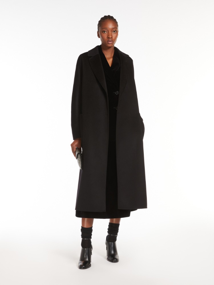 Cashmere and wool wrap coat - 黑色 - Marina Rinaldi - 2