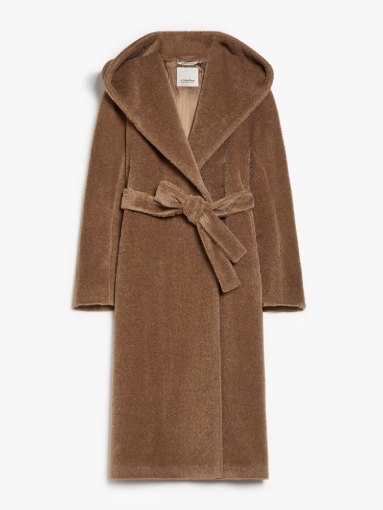 Alpaca and wool coat with belt - 蜂蜜色 - Marina Rinaldi