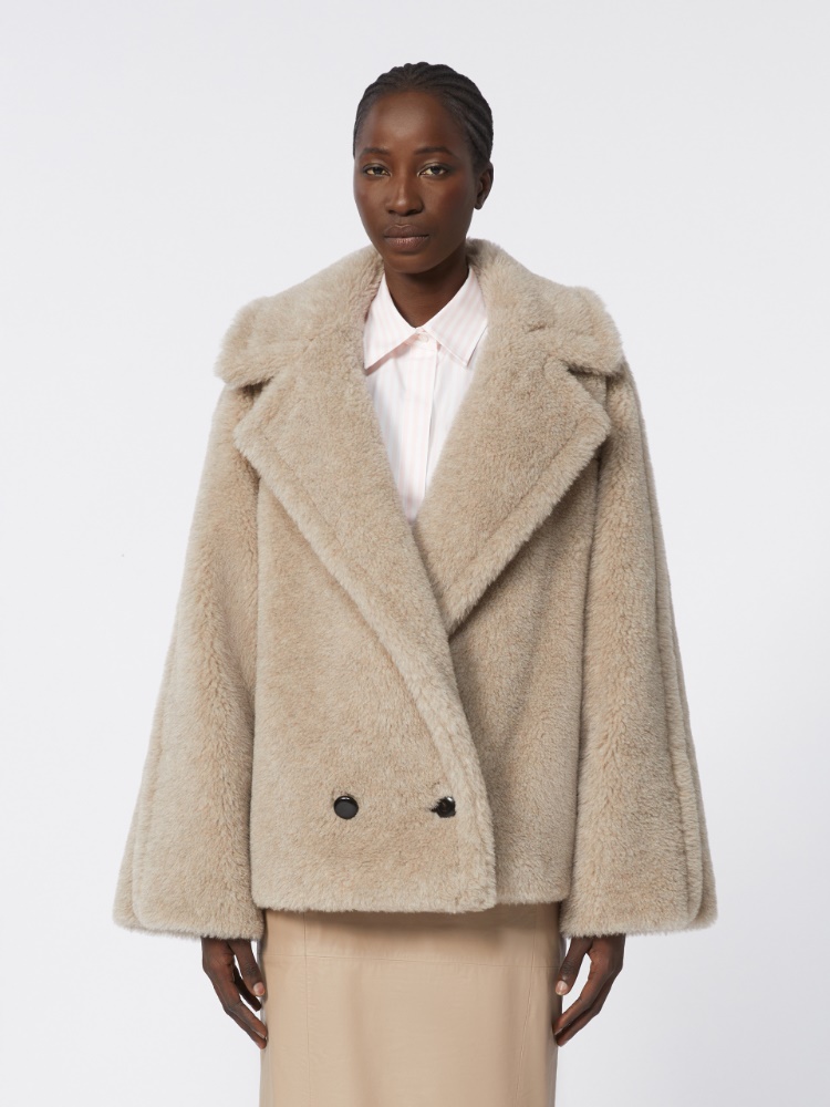 羊驼毛混纺泰迪大衣 - 米色 - Marina Rinaldi - 2