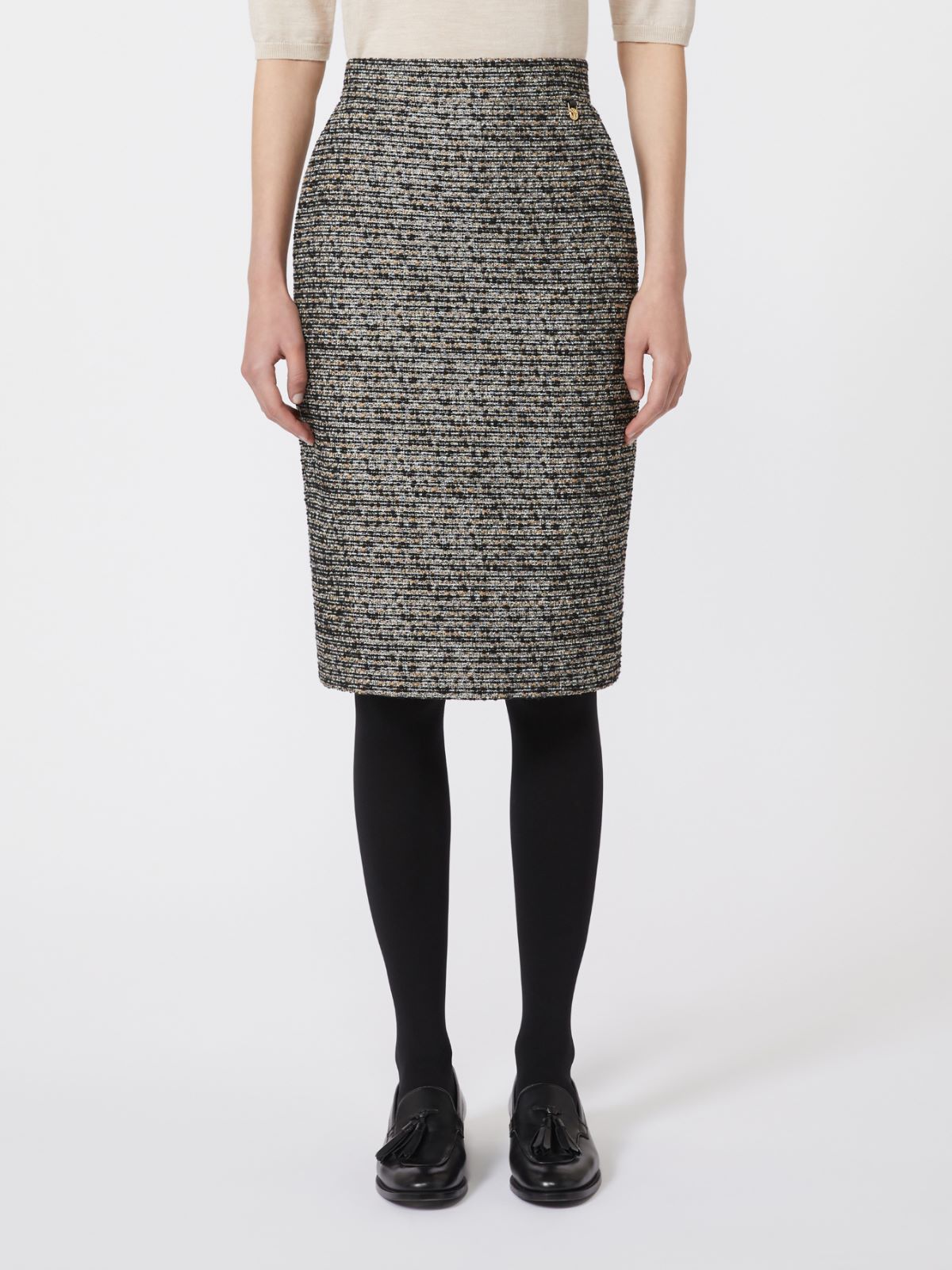 Slim-fit wool skirt - 黑色 - Marina Rinaldi - 2