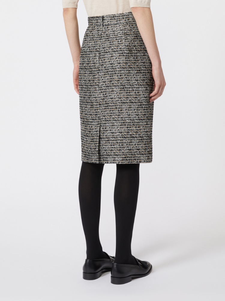 Slim-fit wool skirt - 黑色 - Marina Rinaldi - 3