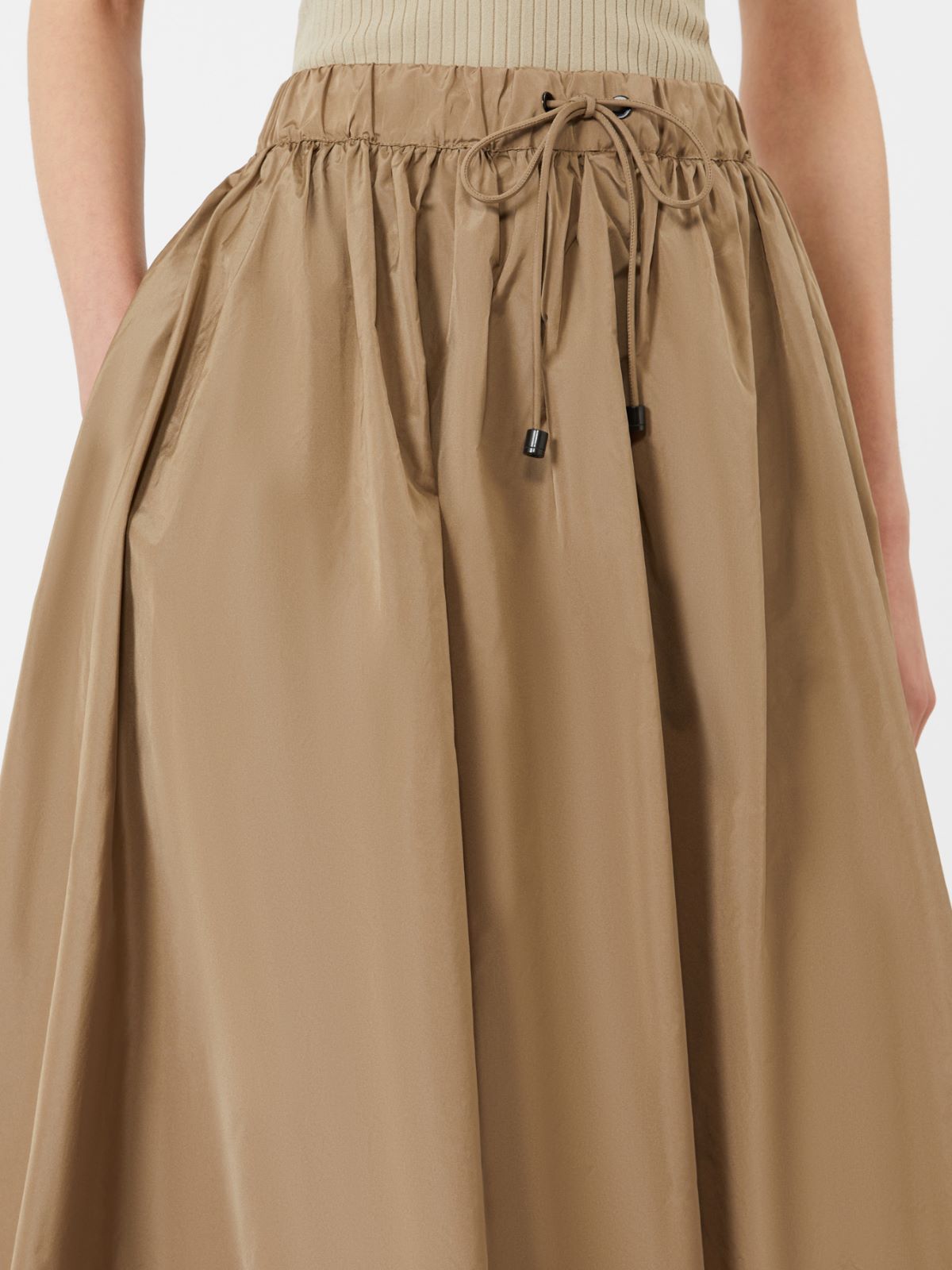 Taffeta midi skirt - 绿色 - Marina Rinaldi - 4