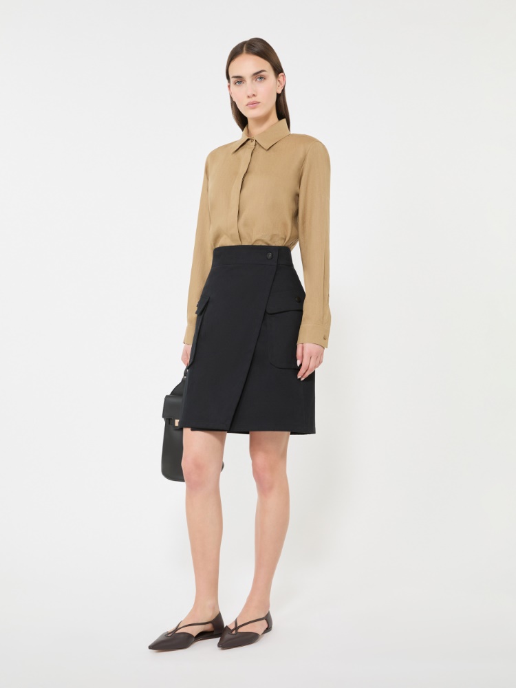 Linen canvas shirt - 米色 - Marina Rinaldi - 2