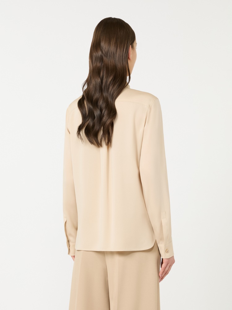 Heavy silk shirt - 白色 - Marina Rinaldi - 3