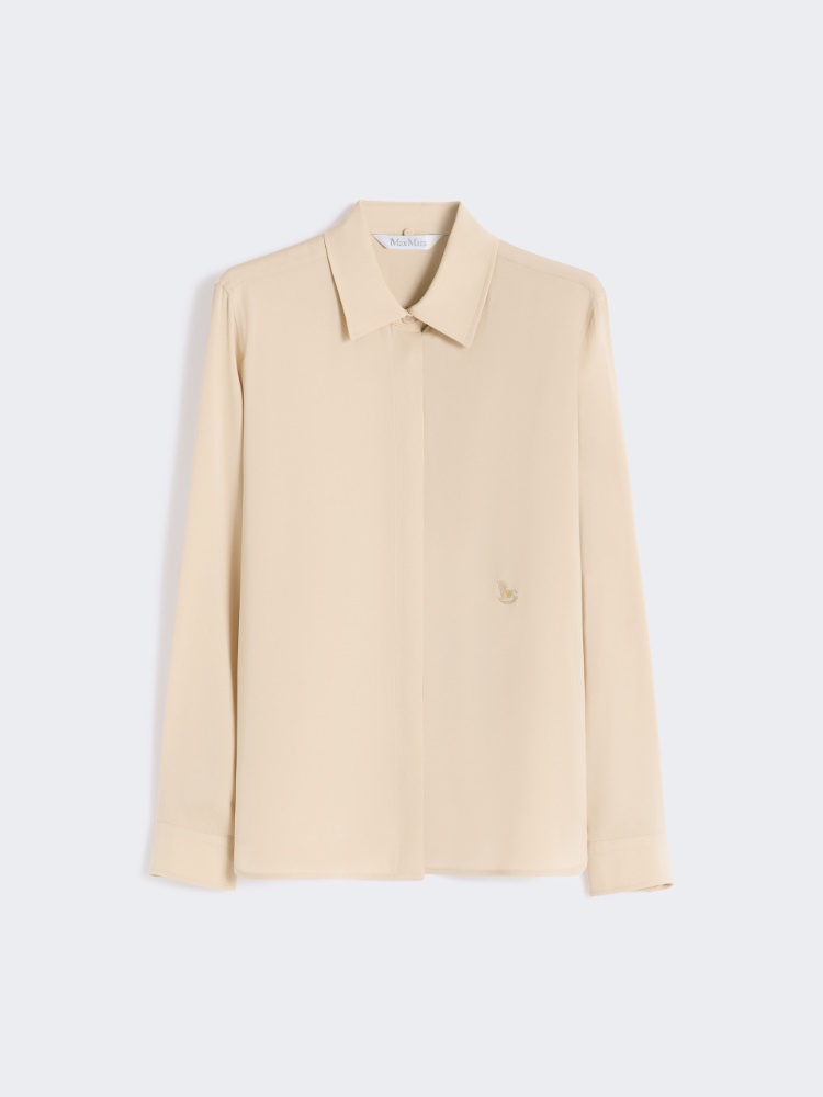 Heavy silk shirt - 白色 - Marina Rinaldi