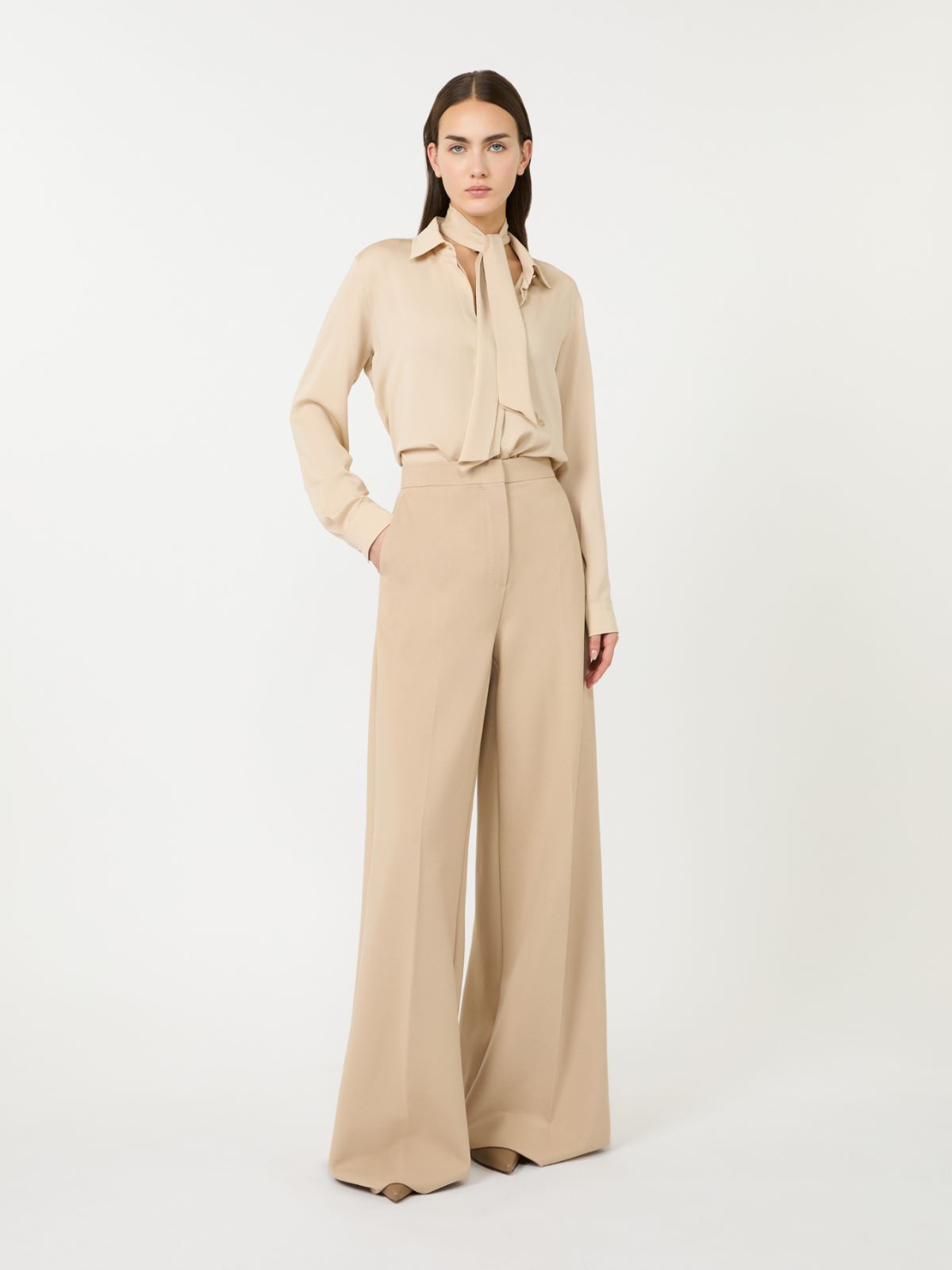 Heavy silk shirt - 白色 - Marina Rinaldi