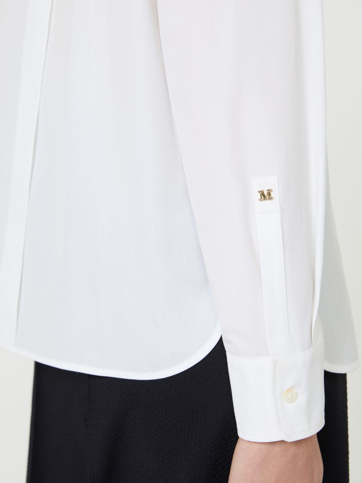 棉府绸衬衫 - 白色 - Marina Rinaldi - 4