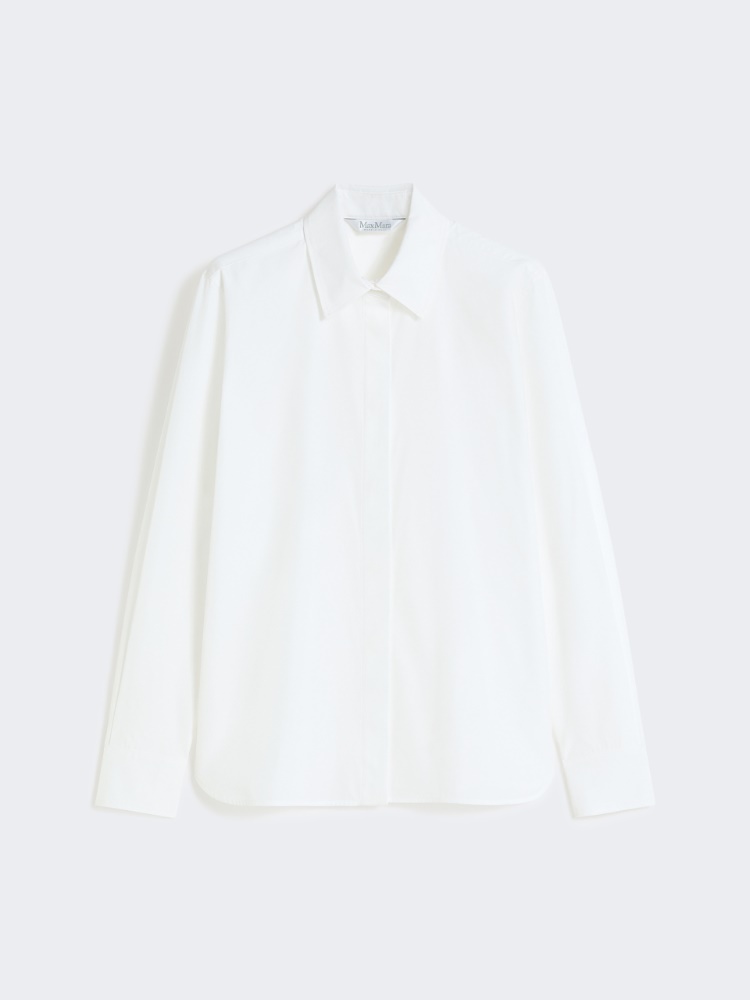 棉府绸衬衫 - 白色 - Marina Rinaldi