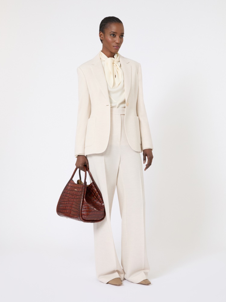 Silk charmeuse blouse - 白色 - Marina Rinaldi - 2