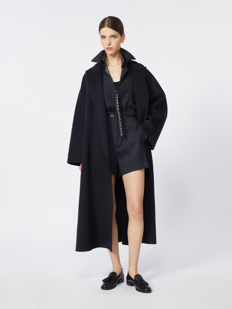 Denim-look cotton shorts - 深蓝色 - Marina Rinaldi - 2