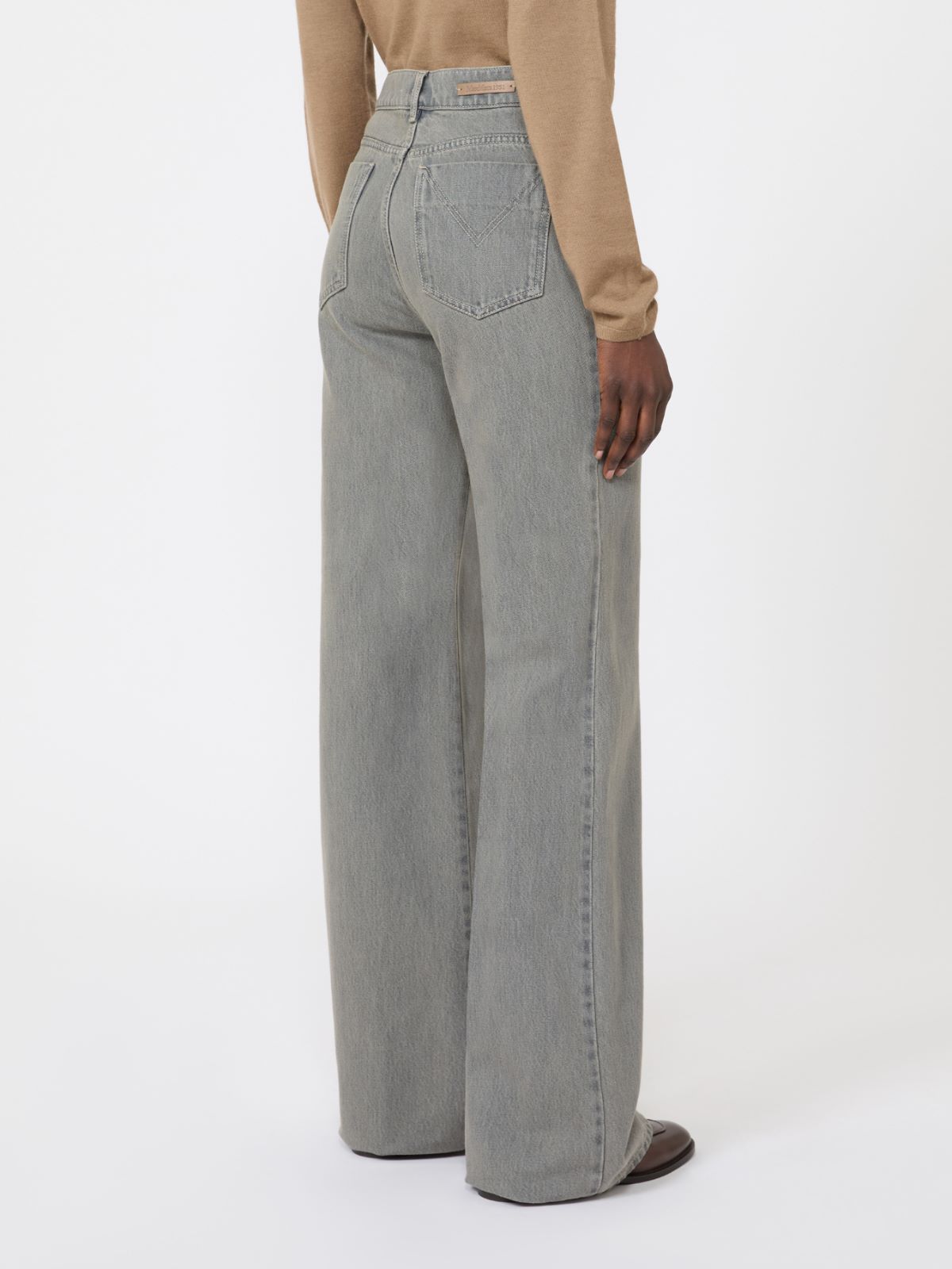 Straight-fit denim trousers - 黑色 - Marina Rinaldi - 3