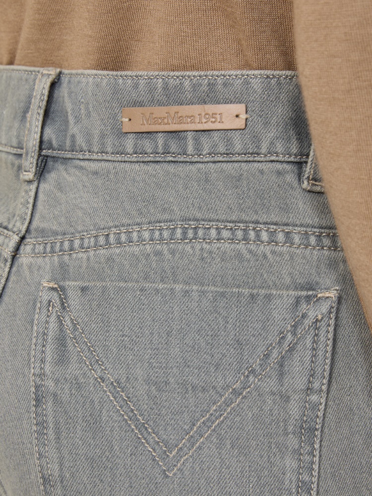 Straight-fit denim trousers - 黑色 - Marina Rinaldi - 5