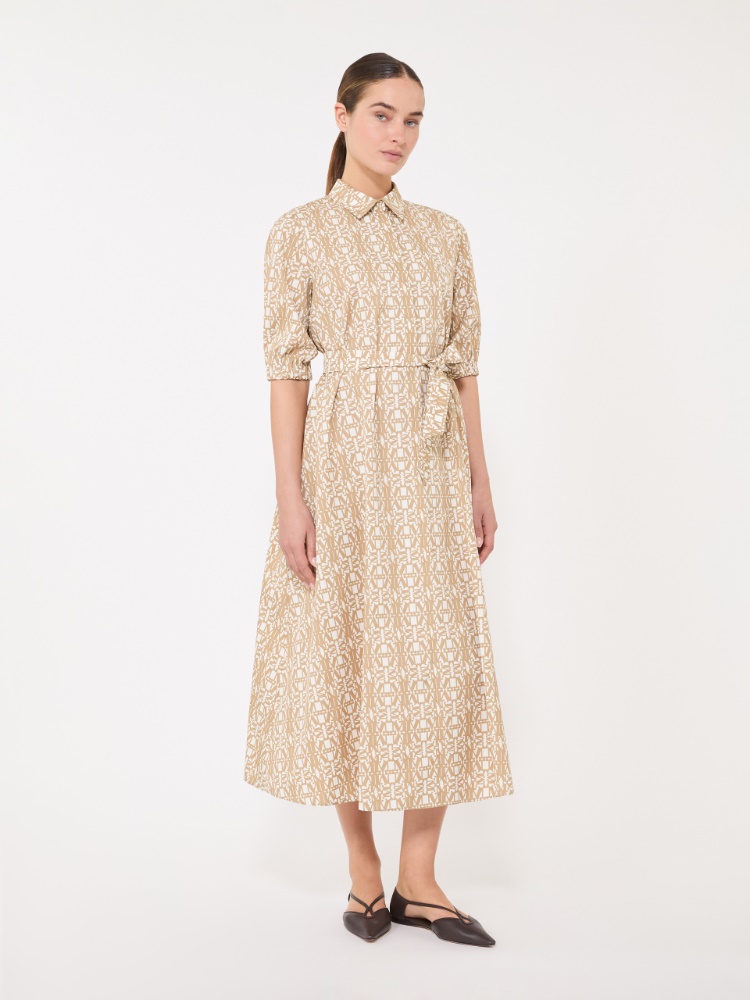 Printed poplin shirt dress - 白色 - Marina Rinaldi - 2