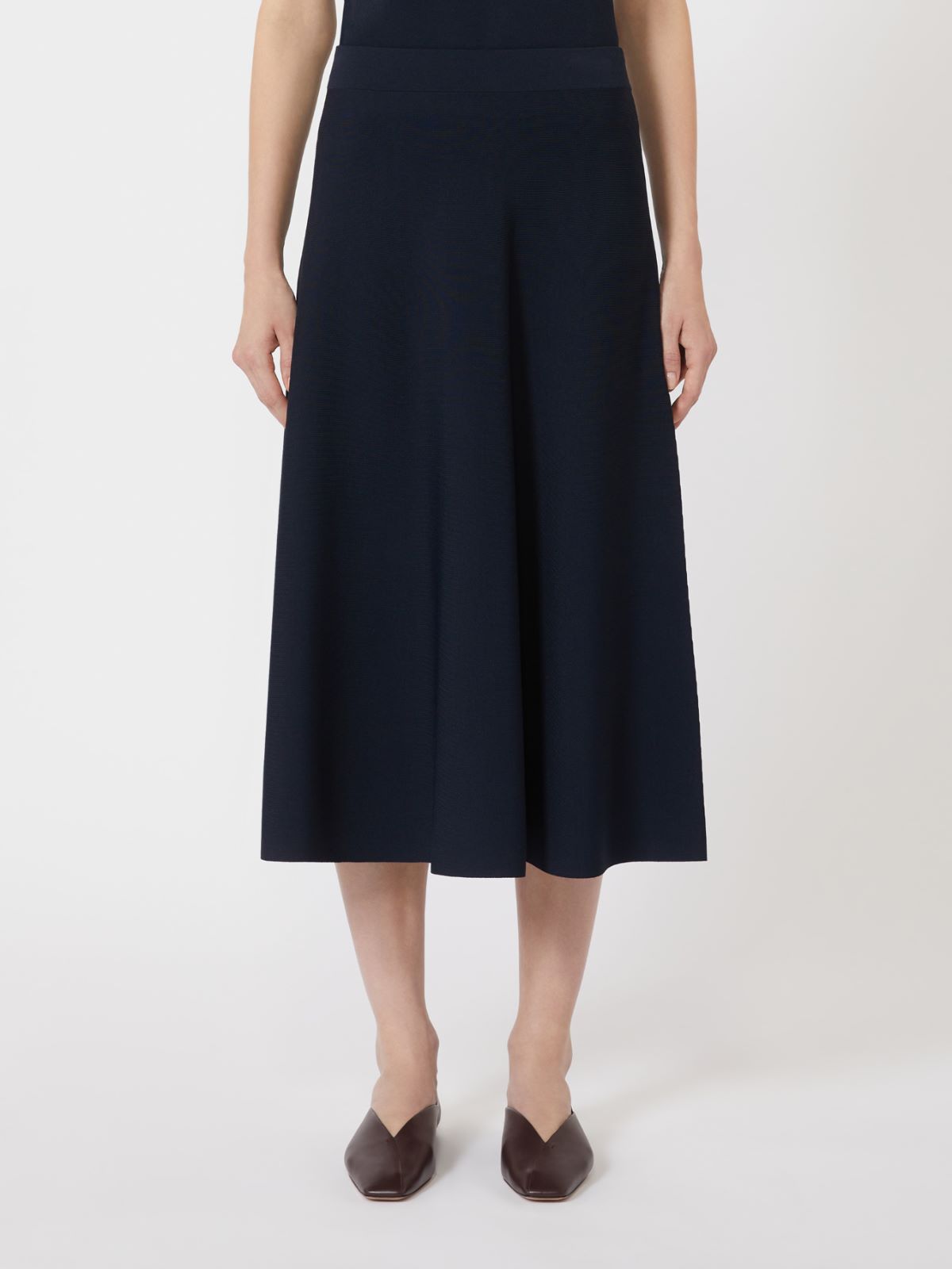 针织半身裙 - 蓝色 - Marina Rinaldi - 2