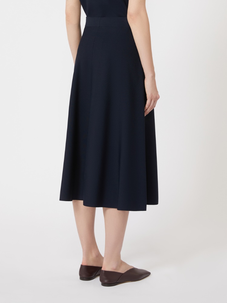 针织半身裙 - 蓝色 - Marina Rinaldi - 3